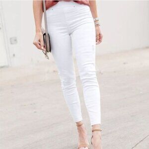 SPANX White Distressed Skinny Jeans Size M